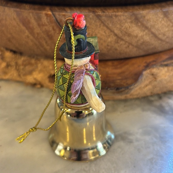 Jim Shore Snowman Bell Ornament - Picture 4 of 5